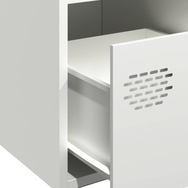 vidaXL Ντουλάπι Λευκό 35x39x73,5cm από Χάλυβα Ψυχρής Έλασης 1 τεμ.