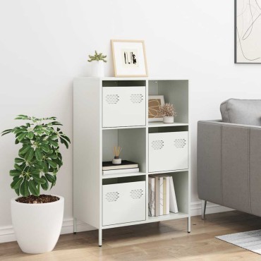 vidaXL Ντουλάπα Λευκό 68x39x103,5cm από Χάλυβα 1 τεμ.