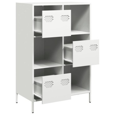 vidaXL Ντουλάπα Λευκό 68x39x103,5cm από Χάλυβα 1 τεμ.