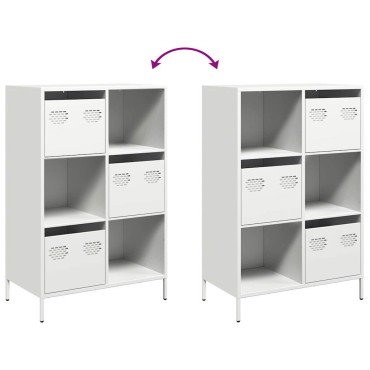 vidaXL Ντουλάπα Λευκό 68x39x103,5cm από Χάλυβα 1 τεμ.