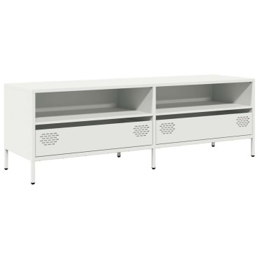 vidaXL Έπιπλο Τηλεόρασης Λευκό 135x39x43,5cm Ατσάλι Ψυχρής Έλασης