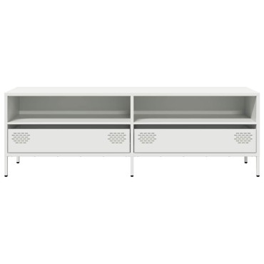 vidaXL Έπιπλο Τηλεόρασης Λευκό 135x39x43,5cm Ατσάλι Ψυχρής Έλασης
