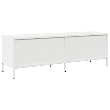 vidaXL Έπιπλο Τηλεόρασης Λευκό 135x39x43,5cm Ατσάλι Ψυχρής Έλασης
