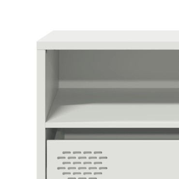 vidaXL Έπιπλο Τηλεόρασης Λευκό 135x39x43,5cm Ατσάλι Ψυχρής Έλασης