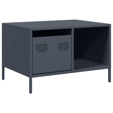 vidaXL Τραπεζάκι Σαλονιού Ανθρακί 68,5x50x43,5cm Χάλυβα Ψυχρής Έλασης 1 τεμ.