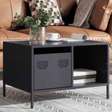 vidaXL Τραπεζάκι Σαλονιού Ανθρακί 68,5x50x43,5cm Χάλυβα Ψυχρής Έλασης 1 τεμ.
