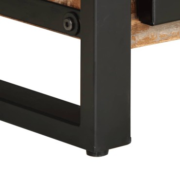 vidaXL Τραπεζάκι σαλονιού πολύχρωμο 90x50x36cm Ξύλο μασίφ αναγεννημένο 1 τεμ.