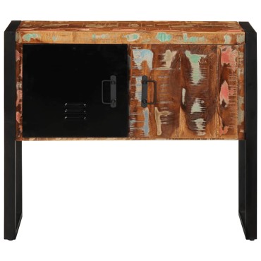 vidaXL Ντουλάπι κονσόλας Πολύχρωμο 90x35x75cm Μασίφ Ξύλο Ανακυκλωμένο 1 τεμ.