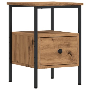 vidaXL Κομοδίνο Αρτισιανή Δρυς 34x36x50cm από Επεξεργασμένο Ξύλο 1 τεμ.