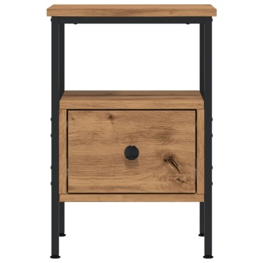 vidaXL Κομοδίνο Αρτισιανή Δρυς 34x36x50cm από Επεξεργασμένο Ξύλο 1 τεμ.