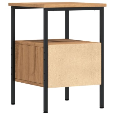 vidaXL Κομοδίνο Αρτισιανή Δρυς 34x36x50cm από Επεξεργασμένο Ξύλο 1 τεμ.