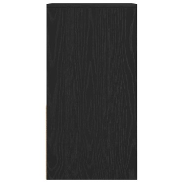 vidaXL Κομοδίνο με συρτάρι Μαύρη βελανιδιά 35x34x66,5cm 1 τεμ.