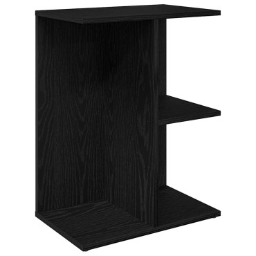 vidaXL Κομοδίνο Μαύρη δρυς 46,5x29x61cm Κατασκευασμένο ξύλο 1 τεμ.