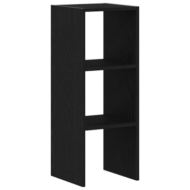 vidaXL Βιβλιοθήκη στοιβαζόμενη Μαύρη δρυς 30x30x80cm 1 τεμ.