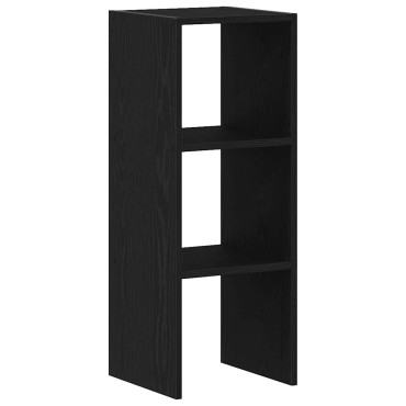 vidaXL Βιβλιοθήκη στοιβαζόμενη Μαύρη δρυς 30x30x80cm 1 τεμ.