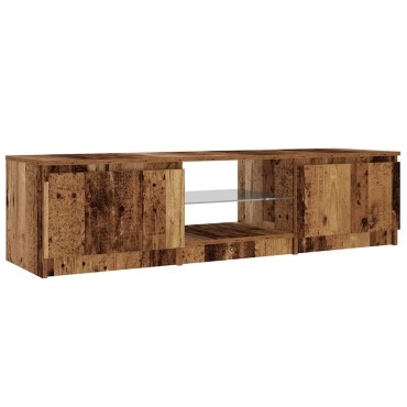 vidaXL Έπιπλο Τηλεόρασης LED Όψη Παλαιού Ξύλου 140x40x35,5εκ