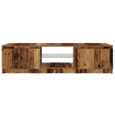 vidaXL Έπιπλο Τηλεόρασης LED Όψη Παλαιού Ξύλου 140x40x35,5εκ