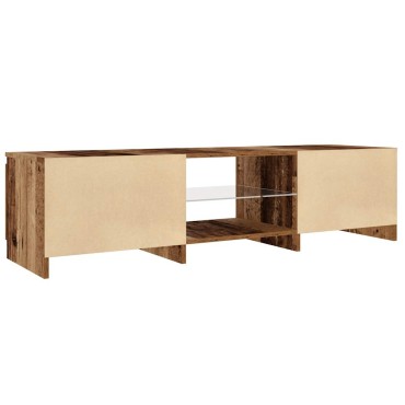 vidaXL Έπιπλο Τηλεόρασης LED Όψη Παλαιού Ξύλου 140x40x35,5εκ