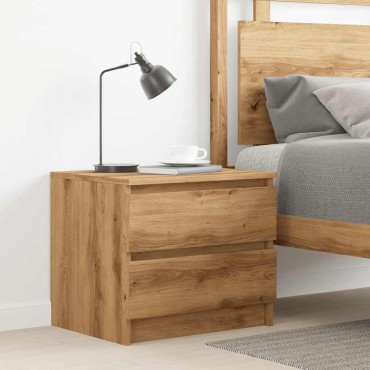 vidaXL Κομοδίνο Αρτισιανή Δρυς 50x40x43.5cm από Επεξεργασμένο Ξύλο 1 τεμ.