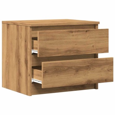 vidaXL Κομοδίνο Αρτισιανή Δρυς 50x40x43.5cm από Επεξεργασμένο Ξύλο 1 τεμ.