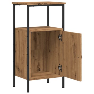 vidaXL Κομοδίνο τεχνίτης Δρυς 41x31x80cm από Επεξεργασμένο Ξύλο 1 τεμ.