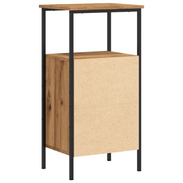 vidaXL Κομοδίνο τεχνίτης Δρυς 41x31x80cm από Επεξεργασμένο Ξύλο 1 τεμ.