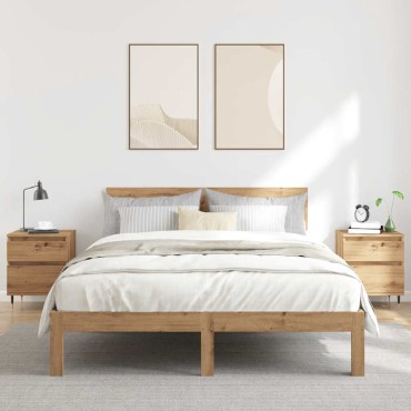 vidaXL Κομοδίνα 2 τεμ. τεχνίτης Δρυς 40x35x50cm από Επεξεργ Ξύλο