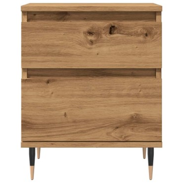 vidaXL Κομοδίνα 2 τεμ. τεχνίτης Δρυς 40x35x50cm από Επεξεργ Ξύλο