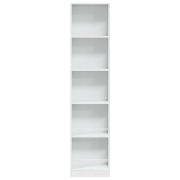vidaXL Βιβλιοθήκη Γυαλιστερό Λευκό 40x24x176cm Επεξεργασμένο Ξύλο 1 τεμ.