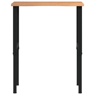 vidaXL Πάγκος Εργασίας Ανοιχτό Καφέ 80x60x(71,5-98) cm Μασίφ Ξύλο Δρυς