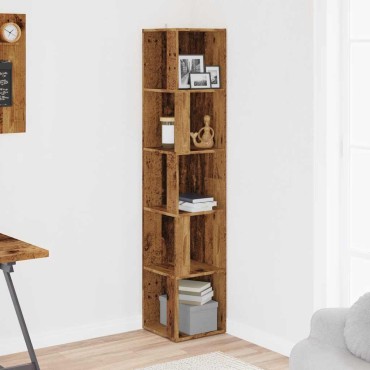 vidaXL Ντουλάπι Γωνία Παλιό Ξύλο 33x33x165cm από Μοριοσανίδα 1 τεμ.