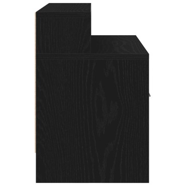 vidaXL Κομοδίνο με συρτάρι Μαύρη βελανιδιά 51x31x47cm 1 τεμ.