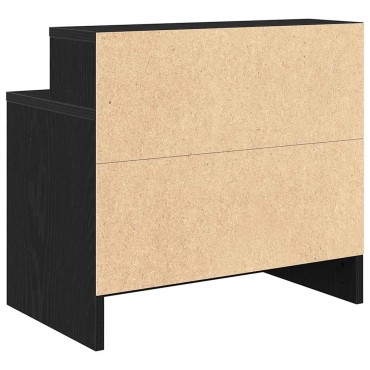 vidaXL Κομοδίνο με συρτάρι Μαύρη βελανιδιά 51x31x47cm 1 τεμ.