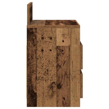 vidaXL Κομοδίνο με 2 συρτάρια Παλιό ξύλο 40x33x60cm 1 τεμ.
