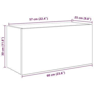 vidaXL ντουλάπι τοίχου μπάνιου Δρυς sonoma 60x25x30cm Μηχανική ξυλεία