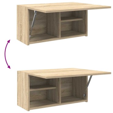 vidaXL ντουλάπι τοίχου μπάνιου Δρυς sonoma 60x25x30cm Μηχανική ξυλεία
