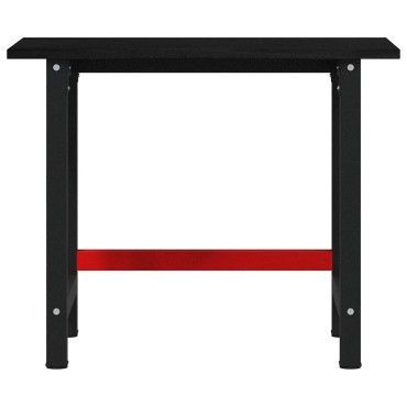 vidaXL Πάγκος Εργασίας Καφέ Σκούρο 100x60x81,5 cm Μασίφ Ξύλο Δρυς