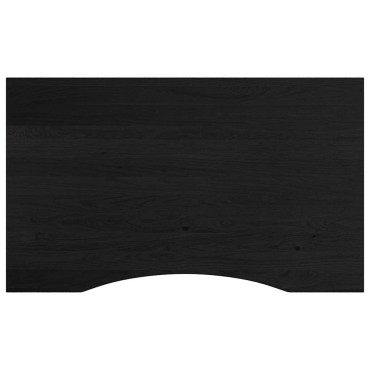 vidaXL Πάγκος Εργασίας Καφέ Σκούρο 100x60x81,5 cm Μασίφ Ξύλο Δρυς