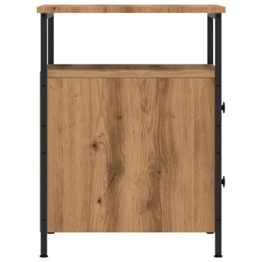 vidaXL Κομοδίνο τεχνίτης Δρυς 44x45x60cm από Επεξεργασμένο Ξύλο 1 τεμ.