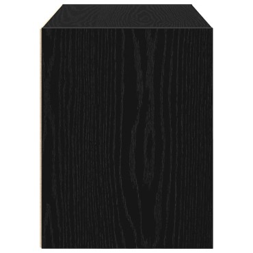 vidaXL Ντουλάπι με 2 συρτάρια Μαύρη δρυς 60x31x40cm Ξύλινη κατασκευή 1 τεμ.