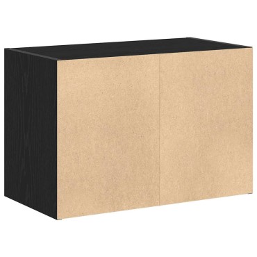 vidaXL Ντουλάπι με 2 συρτάρια Μαύρη δρυς 60x31x40cm Ξύλινη κατασκευή 1 τεμ.