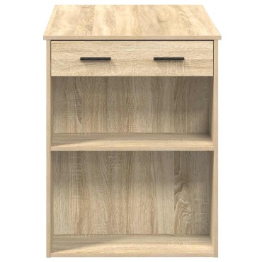 vidaXL Γραφείο με συρτάρι και ράφι Δρυς sonoma 102x62x77,5cm