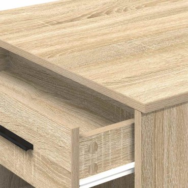 vidaXL Γραφείο με συρτάρι και ράφι Δρυς sonoma 102x62x77,5cm
