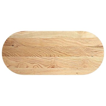 vidaXL Επιτραπέζια επιφάνεια 140x60x4cm από Μασίφ Ξύλο Δρυός Οβάλ