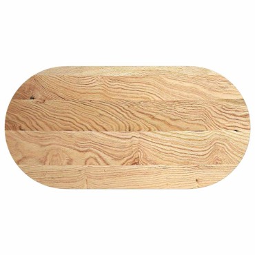vidaXL Επιτραπέζια επιφάνεια 120x60x4cm από Μασίφ Ξύλο Δρυός Οβάλ