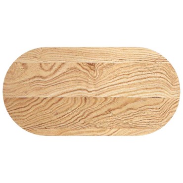 vidaXL Επιτραπέζια επιφάνεια 80x40x4cm από Μασίφ Ξύλο Δρυός Οβάλ