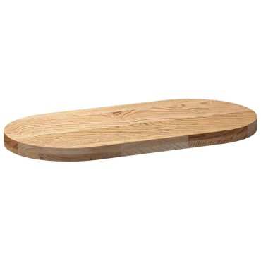 vidaXL Επιτραπέζια επιφάνεια 80x40x4cm από Μασίφ Ξύλο Δρυός Οβάλ