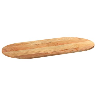 vidaXL Επιτραπέζια επιφάνεια Ανοιχτό Καφέ 120x60x2cm Ξύλο Δρυός Οβάλ