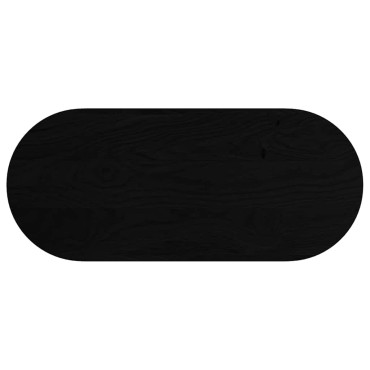 vidaXL Επιτραπέζια επιφάνεια Σκούρο Καφέ 140x60x4cm Ξύλο Δρυός Οβάλ