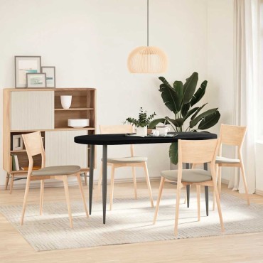 vidaXL Επιτραπέζια επιφάνεια Σκούρο Καφέ 140x60x4cm Ξύλο Δρυός Οβάλ
